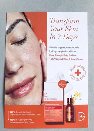 Пілинг та сироватка dr. dennis gross vitamin c lactic 15% firm & bright serum6 фото