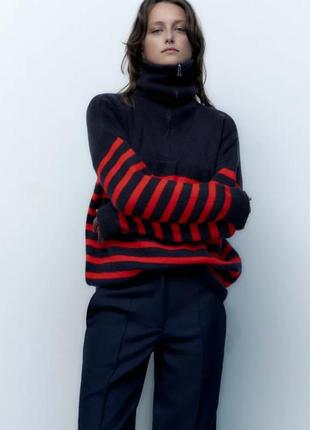 Смугастий светр зара нова колекція