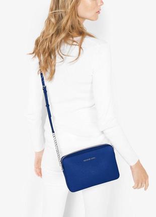 Michael kors blue saffiano crossbody bag