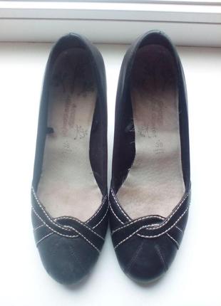 Туфли кожаные стильные женские george 38 размер стелька 25см4 фото