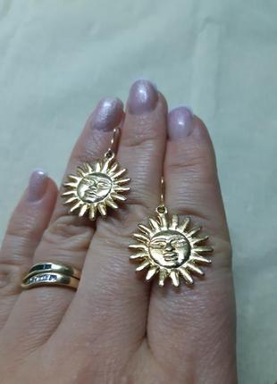 Сережки сонце, вінтаж