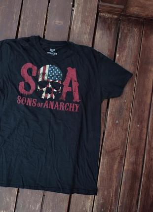 Крутая байкерская футболка sons of anarchy с черепом с флагом usa rokker king kerosin warson affliction metal mulisha