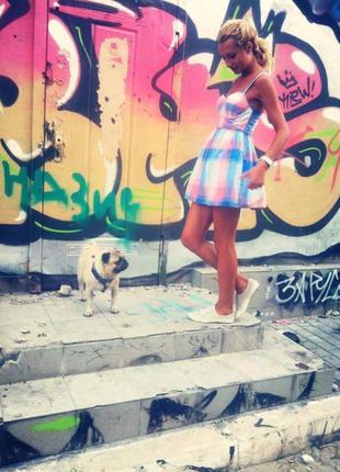 Платье в клетку hollister