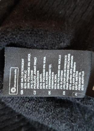 Шерстяной свитер базовый черный бренд6 фото