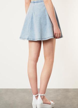 Блакитна спідниця варенка topshop petite4 фото