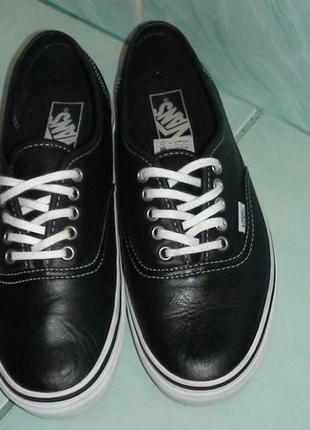 Vans - кожаные кеды. р - 42 (27см) 2
