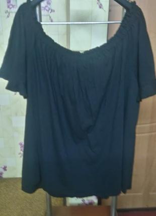 Классная фирменная блуза футболка new look curves р.22 (бангладеш)). очень большой размер!2 фото