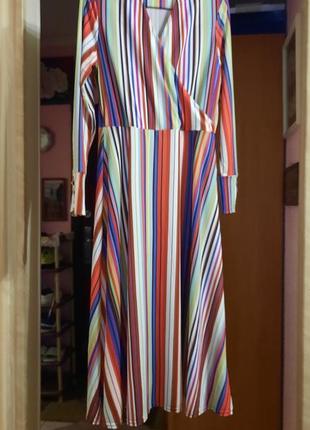 Karen millen. шикарне плаття  в різнокольорову полоску3 фото