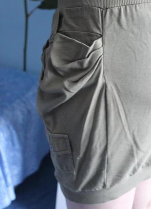 Стильная молодежная юбка с накладными карманами4 фото