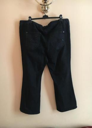 Батал великий розмір темні чорні джинси штани штаники брюки джинсики7 фото