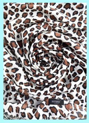 Natrace шерстяной палантин шаль пашмина с тигровом принте3 фото