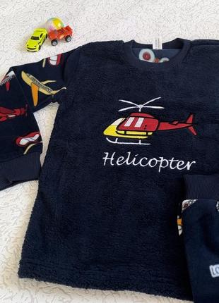 Пижама детская helicopter флис махра💙5 фото