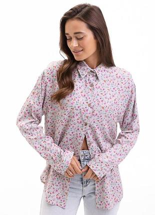 Акція до 30.11 рубашка сорочка блуза квітковий принт