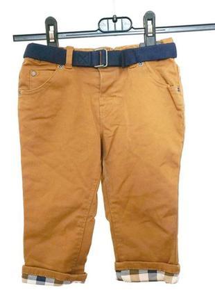 Оригинальные хлопковые брюки на подкладке от бренда h&m 0414156005 разм. 68 (4-6m), 80 (9-12m)3 фото
