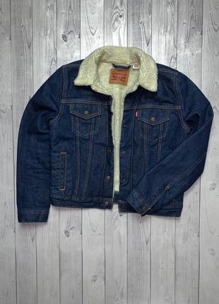 Шерпа жіноча levis джинсовка левайс джинсова куртка з овчиною
