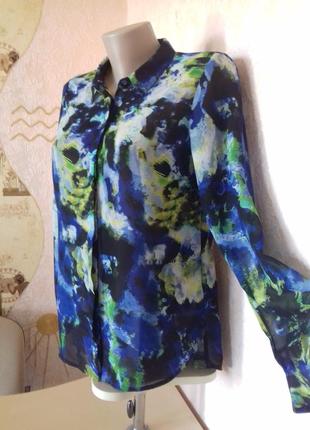 Блуза "палитра ван гога", рубашка, р.s1 фото