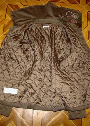 Котоновая куртка с вышивкой promod р.40-42/126 фото