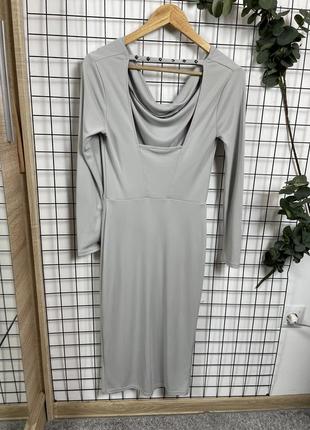 Сукня міді з відкритою спиною5 фото