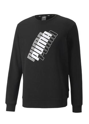 Свитшот puma power logo crew neck men's sweatshirt2 фото