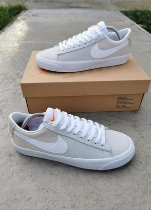 Кроссовки кеды nike exclusive sb zoom blazer low pro gt iso dh9539-100 оригинал