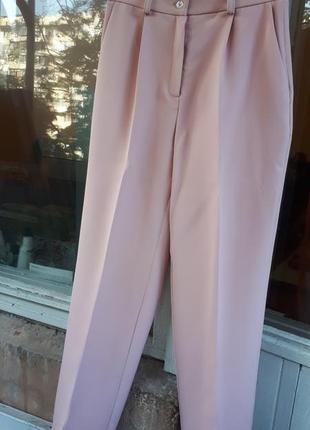 Рожевий жіночий брючний бойфренд костюм4 фото