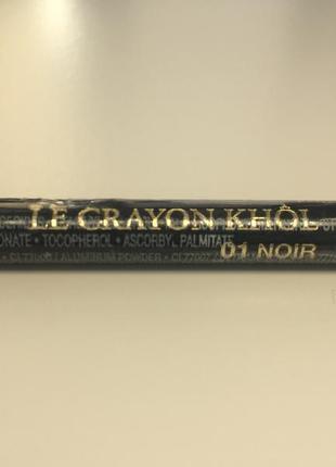 Карандаш для глаз lancôme le crayon khol 01 noir3 фото