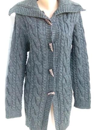 Шикарне в'язане пальто british wool naturally