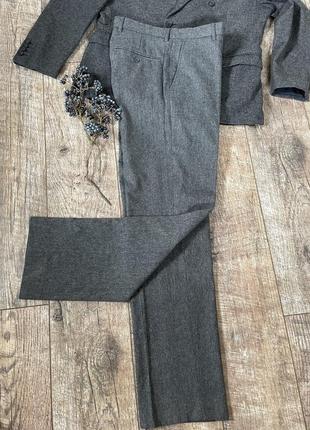 Сірі класичні чоловічі брюки штани вовна taylor & wright 34/33