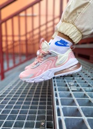 Женские кроссовки nike air max 270 react eng "barely rose"#найк1 фото