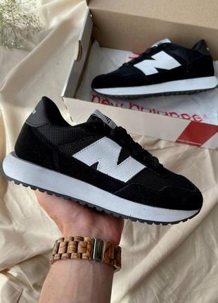 Жіночі чорні замшеві кросівки в стилі  new balance 237 ‘black’