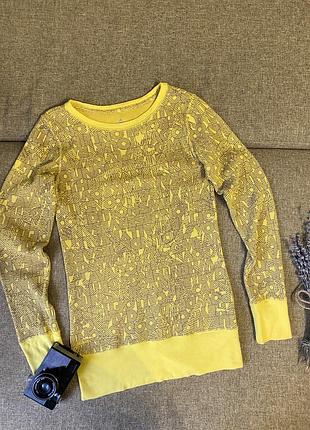 Жовтий подовжений світшот від nike
