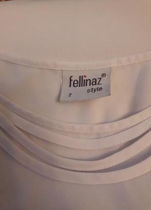 Бренд fellinaz, беленькая блузочка шелк, 38, см. замеры5 фото