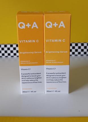 Освітлююча сироватка для обличчя q+a vitamin c 30мл.