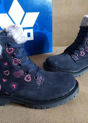 Чоботи черевики ботинки на дівчинку lico, замша, розмір 32