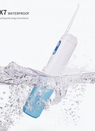 Ирригатор портативный для ухода за полостью рта water flosser pr45v blue original2 фото