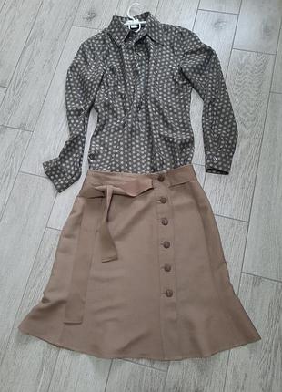 Стильна спідниця колокольчик льон