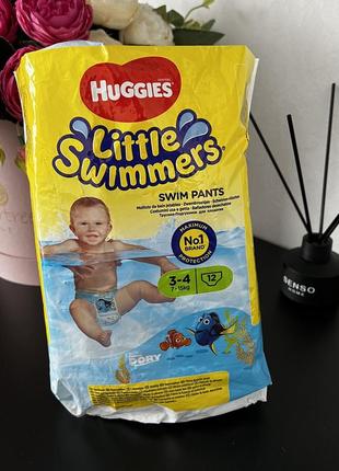 Підгузники трусики для плавання huggies little swimmers 3 4 розмір