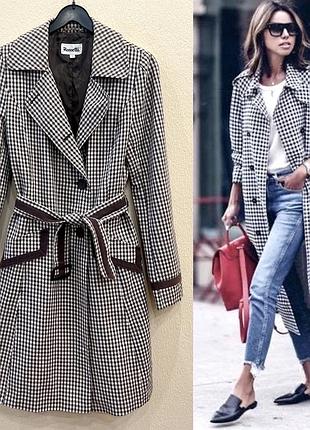 Тренч плащ в клетку