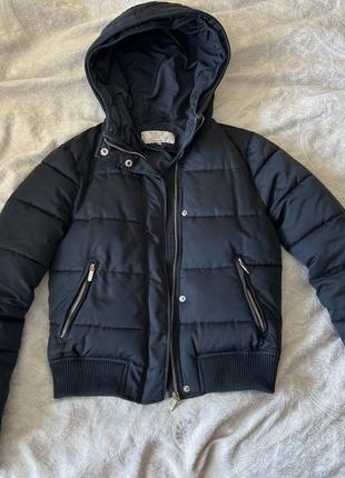 Дутий пуховик zara, укорочений xs-s