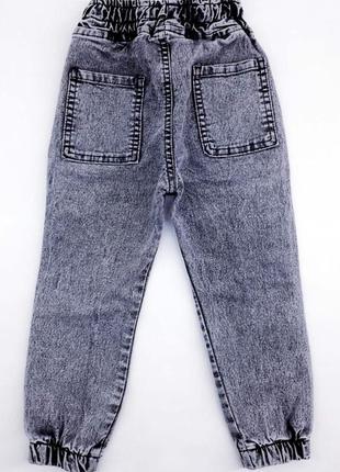 Джинсы джоггеры fiix jeans 5507 92-110см(р) серо-черный2 фото