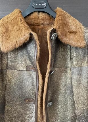 Пальто легкое зимнее zerimar, бронза, размер 364 фото