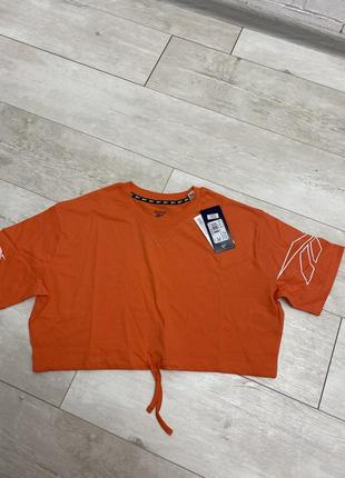 Топ майка футболка reebok myt crop tee ld12 orange flare
