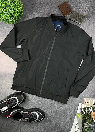 Мужская чёрная ветровка tommy hilfiger чоловіча чорна вітровка tommy hilfiger