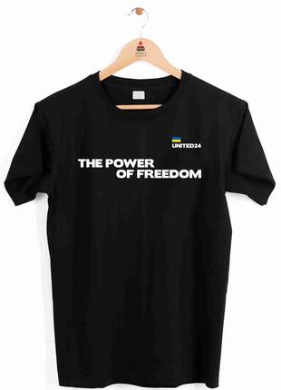Футболка с патриотическим принтом "the power of freedom. united 24" push it
