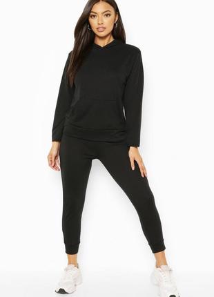 ⚫️чёрное не утеплённое худи с капюшоном/лёгкое чёрное худи с карманами/худи-кенгуру весна-осень⚫️