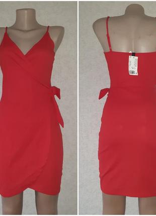 Червона сукня запашна4 фото