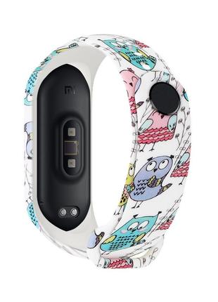 Ремішок з малюнком для mi band 3/4/5/6/7  ремешок с принтом mi band ремінець для годинника ми бенд браслет мі банд ремешок с рисунком  мі бенд ми банд1 фото