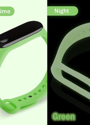 Ремішок  світящийся для mi band 3/4/5/6/7  ремешок   mi band ремінець для годинника ми бенд браслет мі банд ремешок светящийся  мі бенд