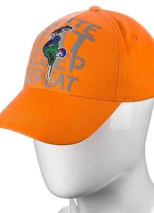 Бейсболка с тонкого коттона кепка летняя на регуляторе atrics ib279 оранжевый