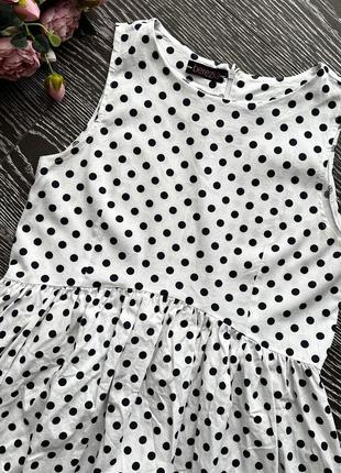Натуральна котонова сукня в горох / сарафан / котонове плаття4 фото